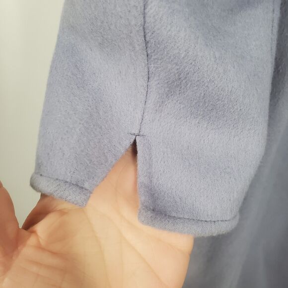 Max Mara SZ 8 Purple Lana Virgin Wool Angora Casual Career Long Lined Jacket - Picture 8 of 11